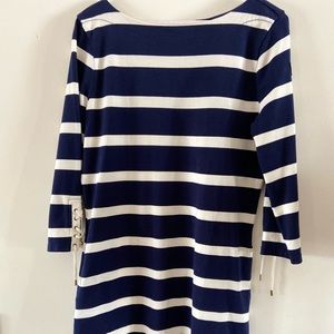 Navy Blue and Cream stripe Ralph Lauren Dress